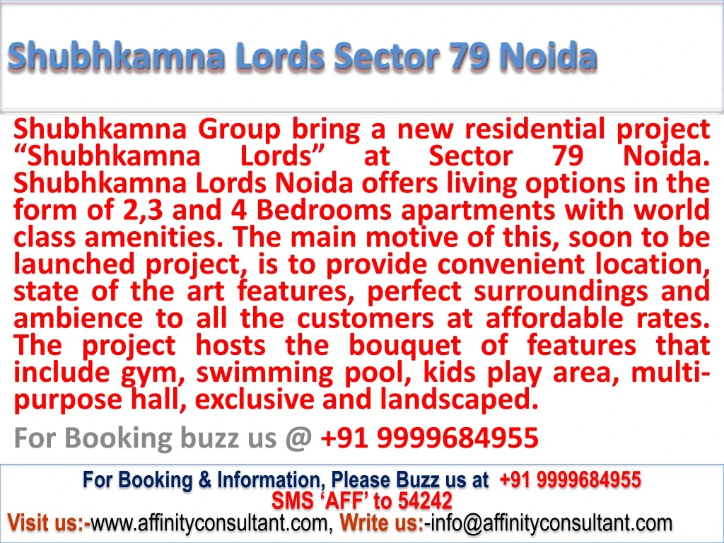shubhkamna lords sector 79 noida