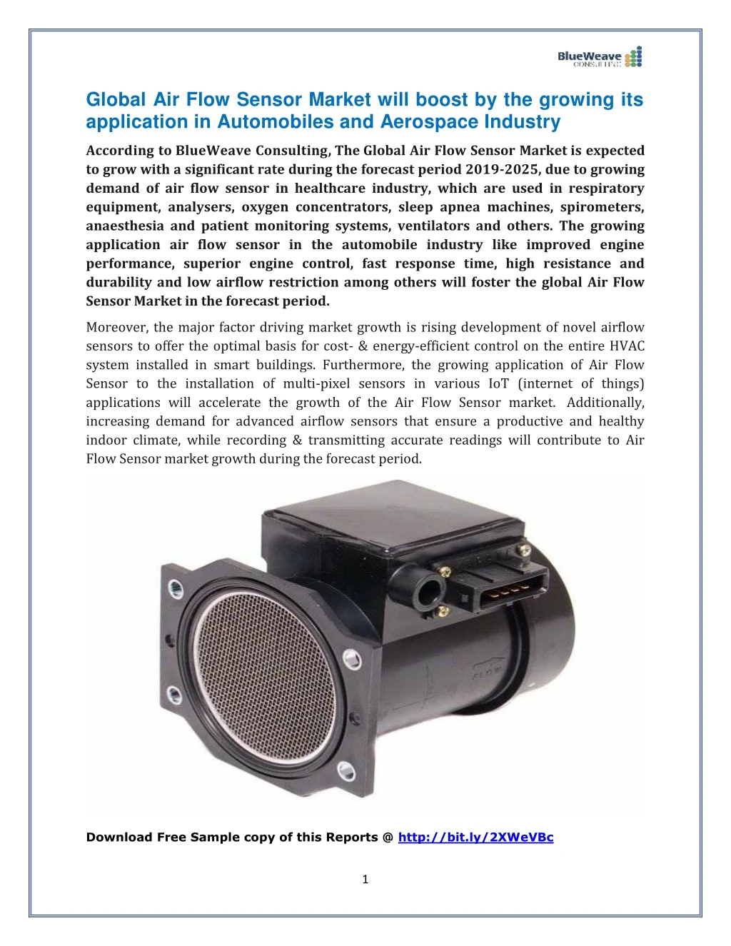 global air flow sensor market will boost