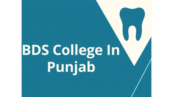 BDS College in Punjab