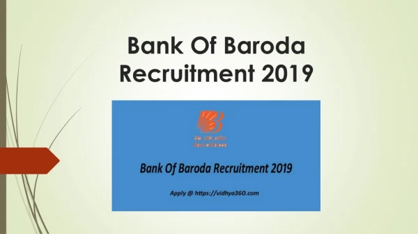Bank Of Baroda Recruitment 2019, BOB IT SO Jobs, Apply Now