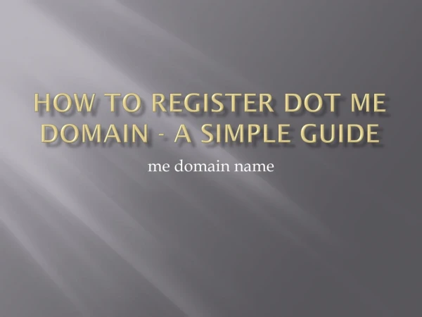 me domain name