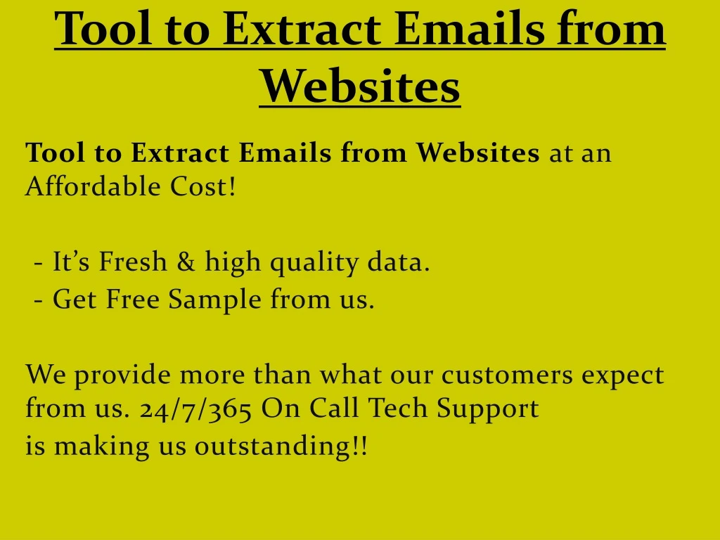 tool to extract emails from websites