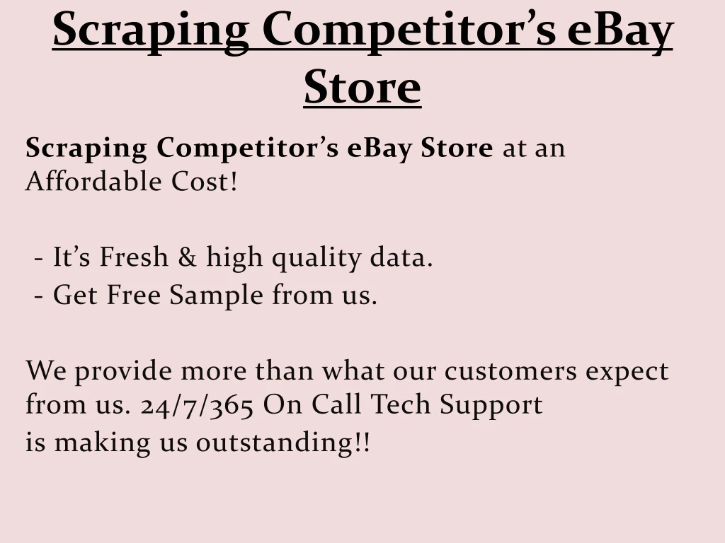 scraping competitor s ebay store