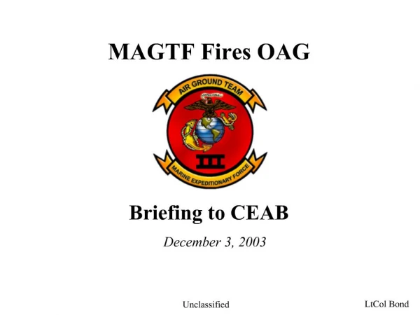 Briefing to CEAB