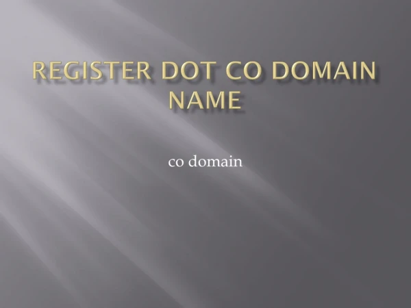 buy dot co domain