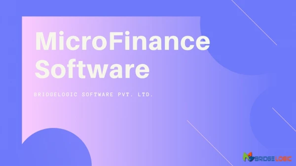 Get MicroFinance Software from BridgeLogic Software