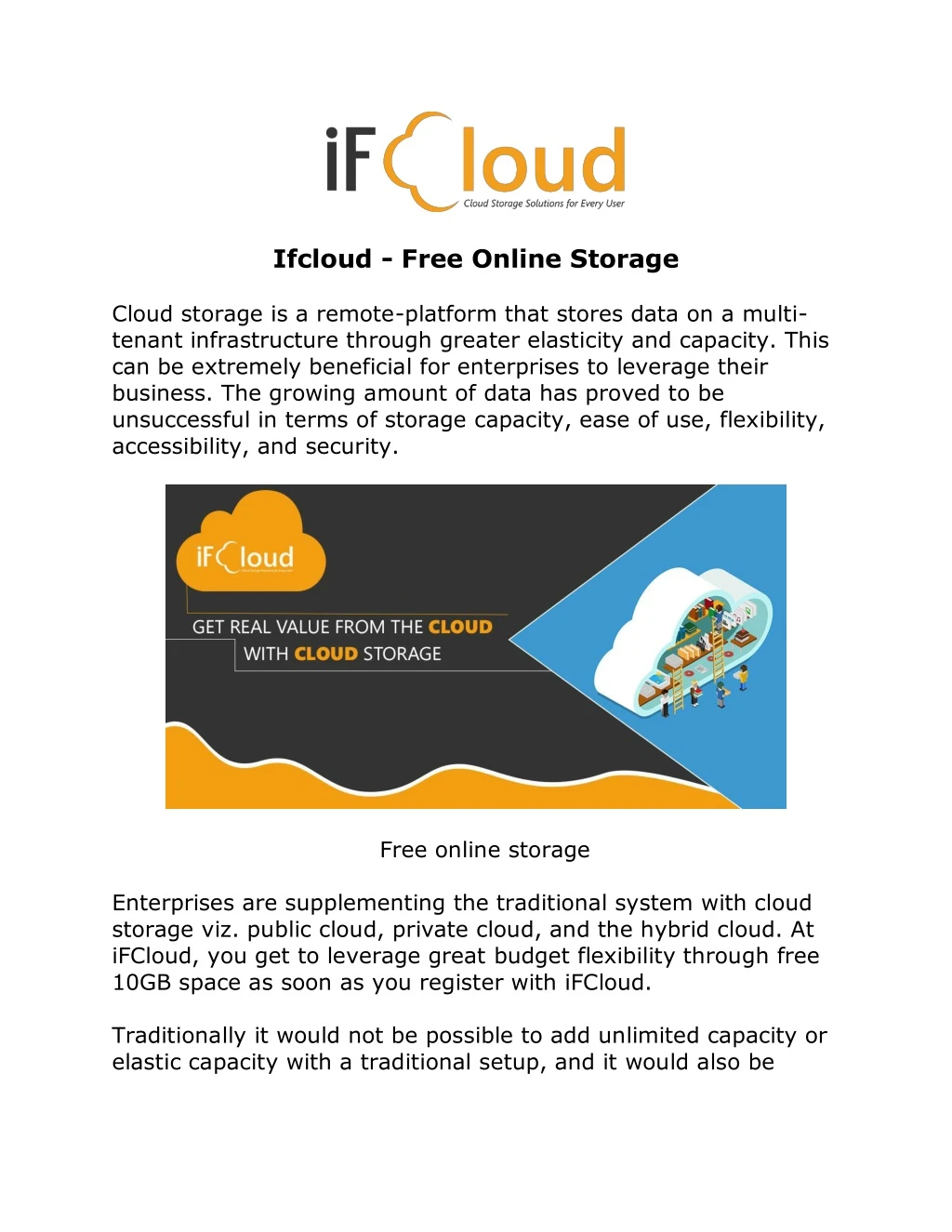 ifcloud free online storage cloud storage