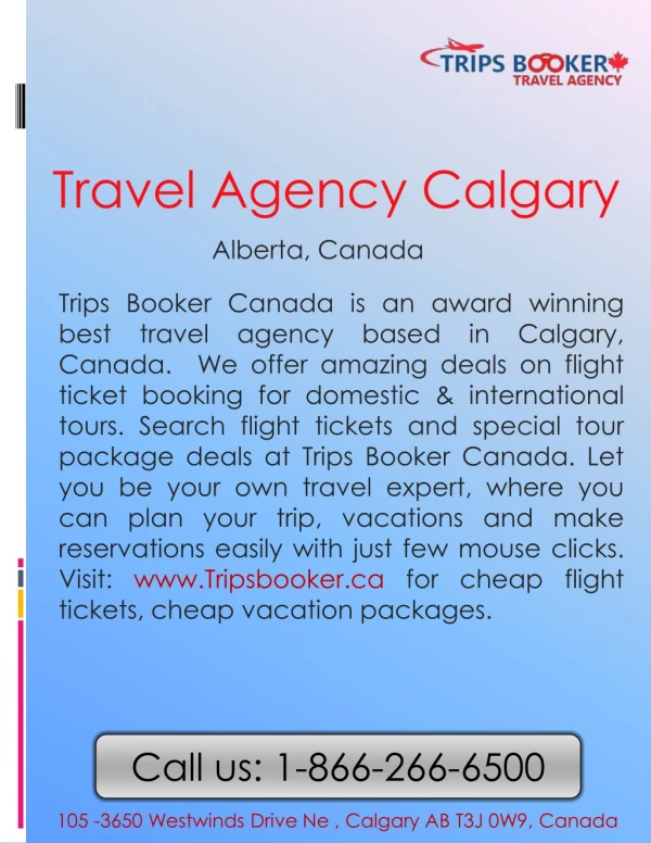 Travel Agency in Calgary