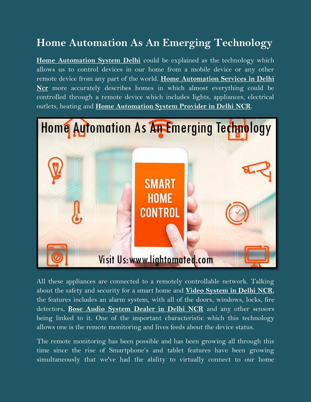 home automation as an emerging technology