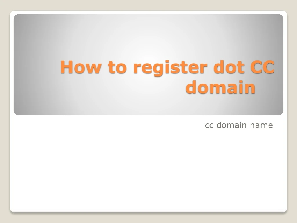 how to register dot cc domain