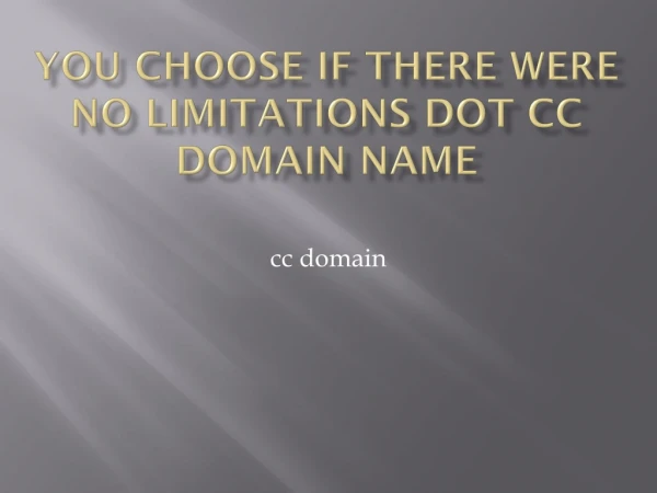 register dot cc domain
