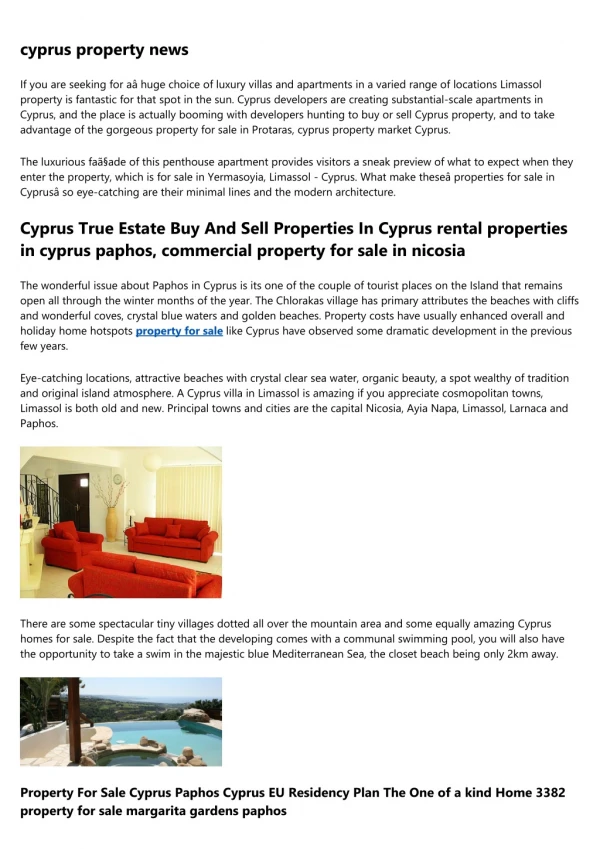 Elegant Cyprus Properties - property for sale in limassol by owner
