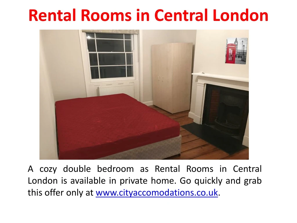 rental rooms in central london