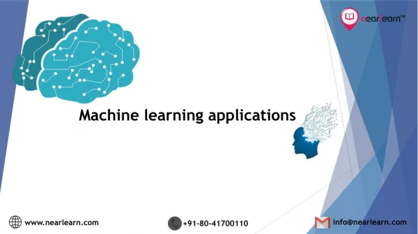 machine Learning Applications Pdf