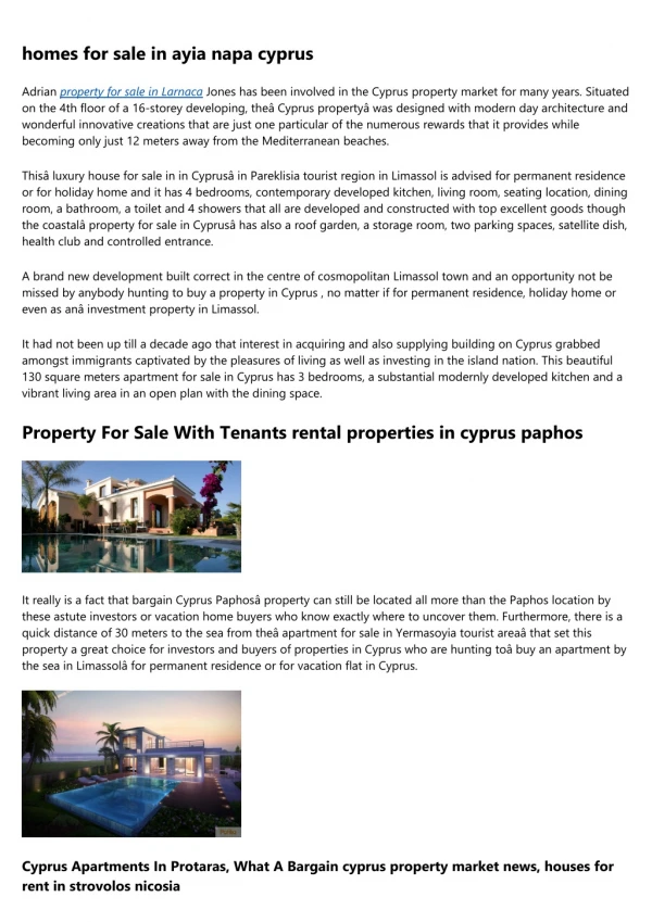 Homes and property for sale cyprus paphos
