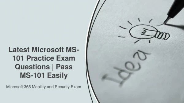 Microsoft MS-101 Dumps PDF Questions for Instant Success