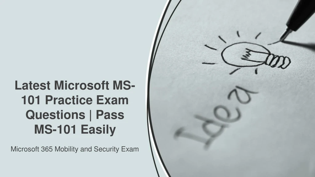 latest microsoft ms 101 practice exam questions