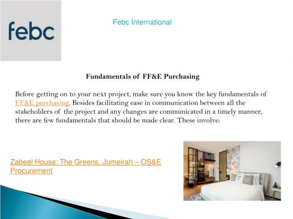 Fundamentals of FF&E Purchasing