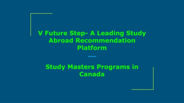 Masters in canada for international students