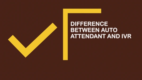 What is the difference between auto attendant and IVR