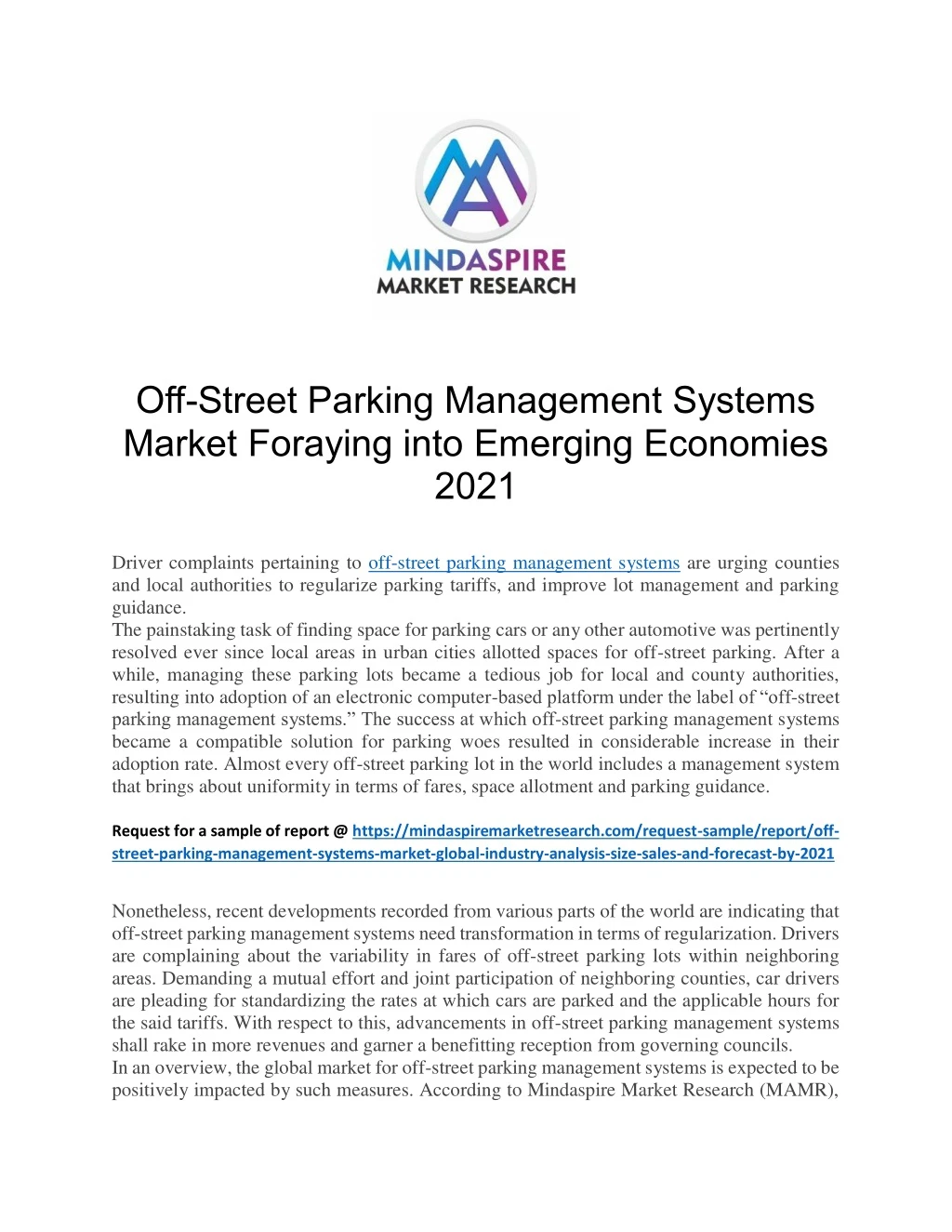 off street parking management systems market