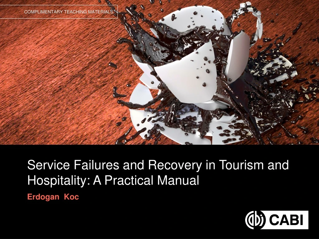 service failures and recovery in tourism and hospitality a practical manual