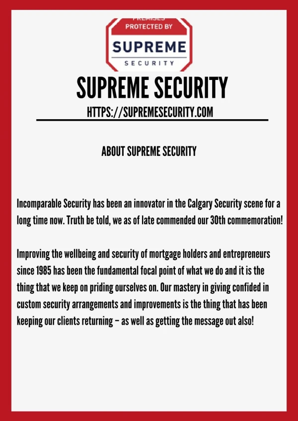 Supreme Security Ltd