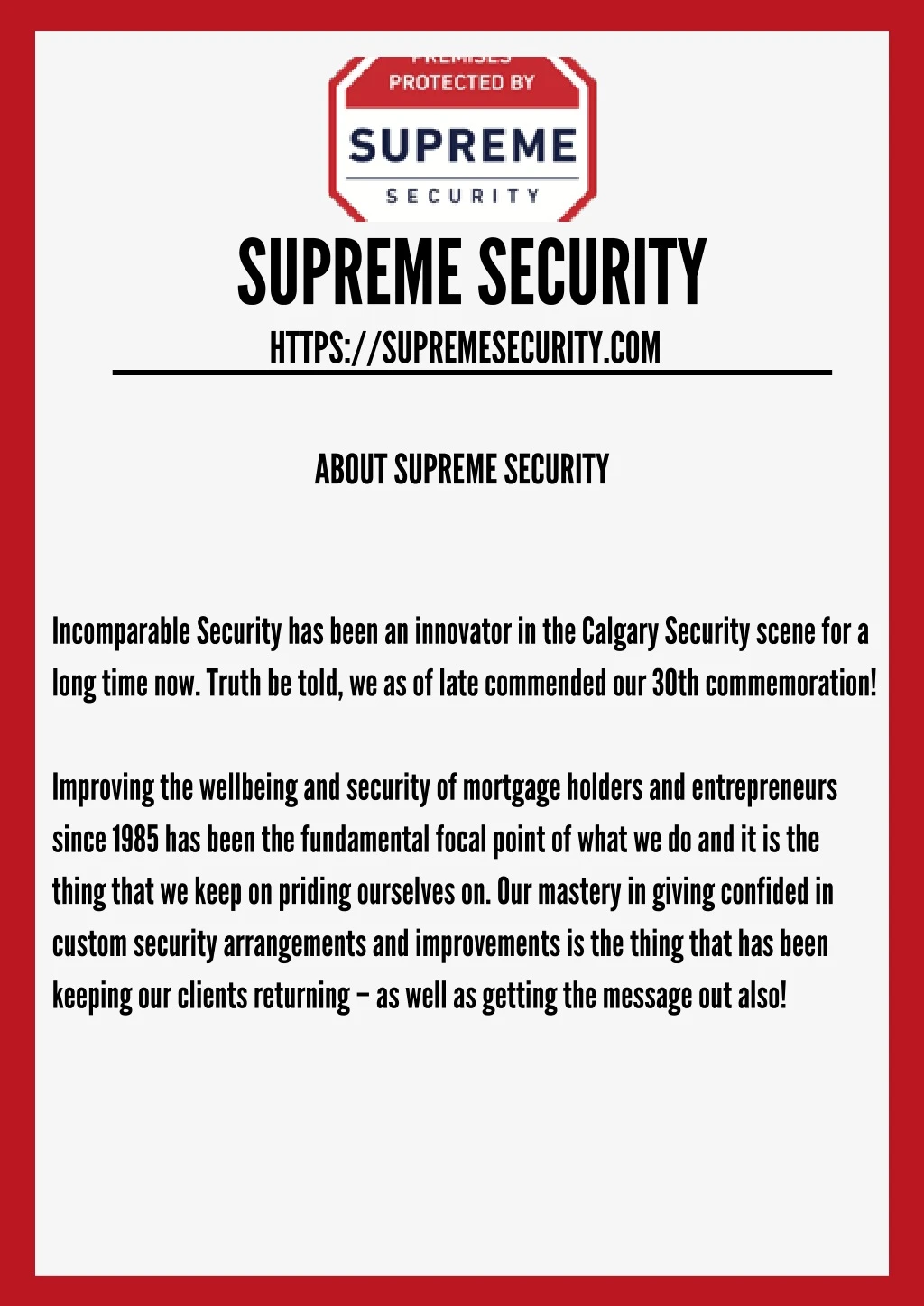 supreme security https supremesecurity com