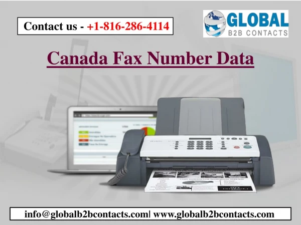 Canada Fax Number Data