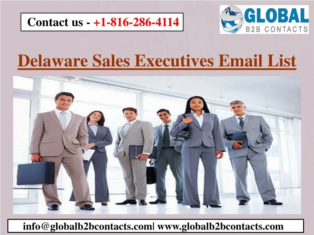 delaware sales executives email list