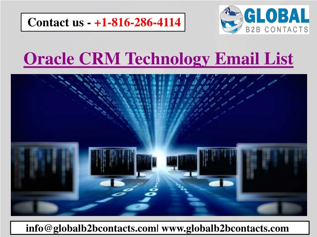 oracle crm technology email list