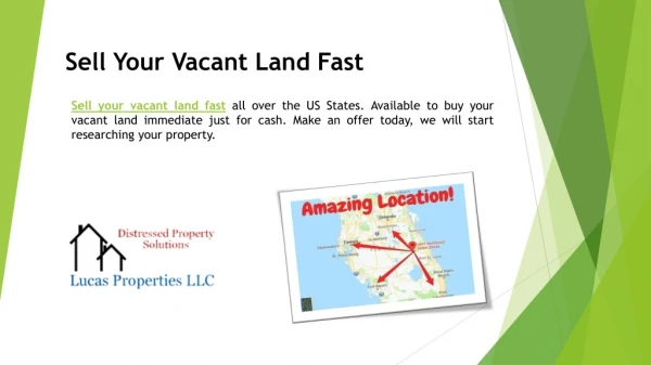 Sell Your Vacant Land Fast