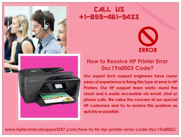 How to Resolve HP Printer Error 0xc19a0003 Code?