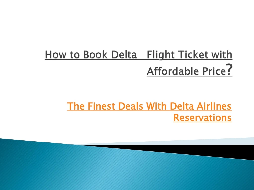 how to book delta flight ticket with affordable price