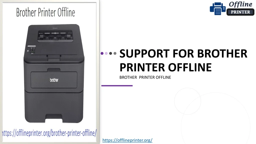 support for brother printer offline