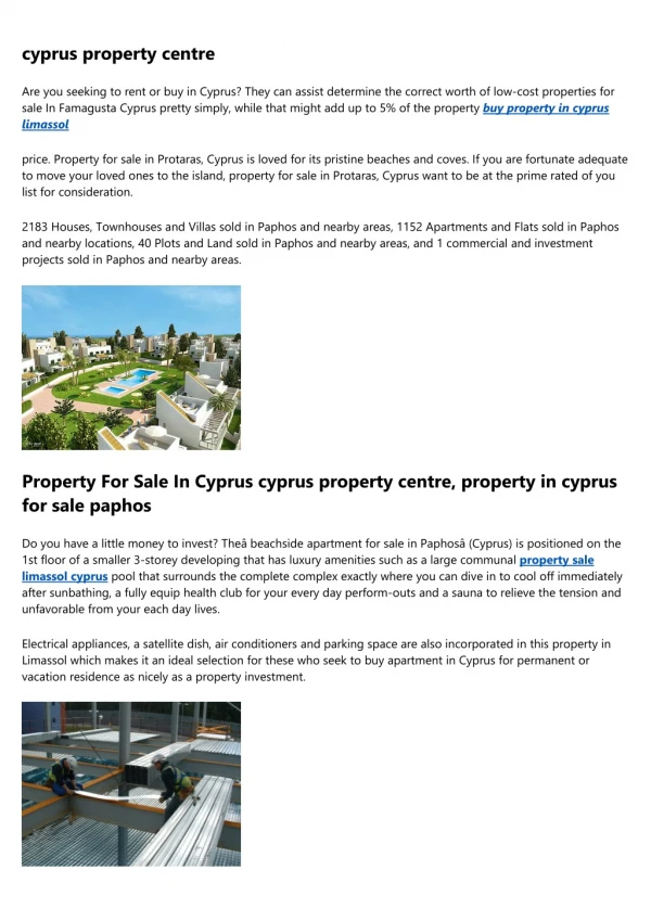 property for sale in Ayia napa Selecting an Estate Agent