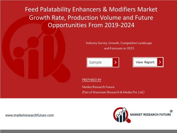 Feed Palatability Enhancers & Modifiers Market Research, Competitor Strategy, Industry Trends and Forecast to 2024