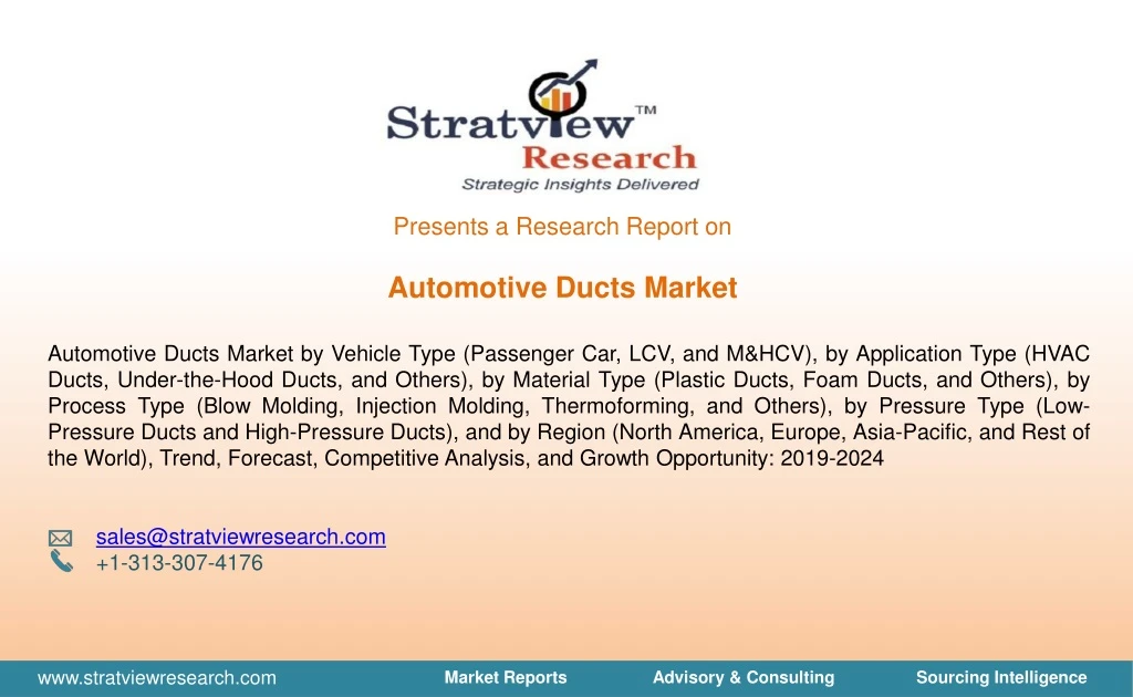 presents a research report on automotive ducts
