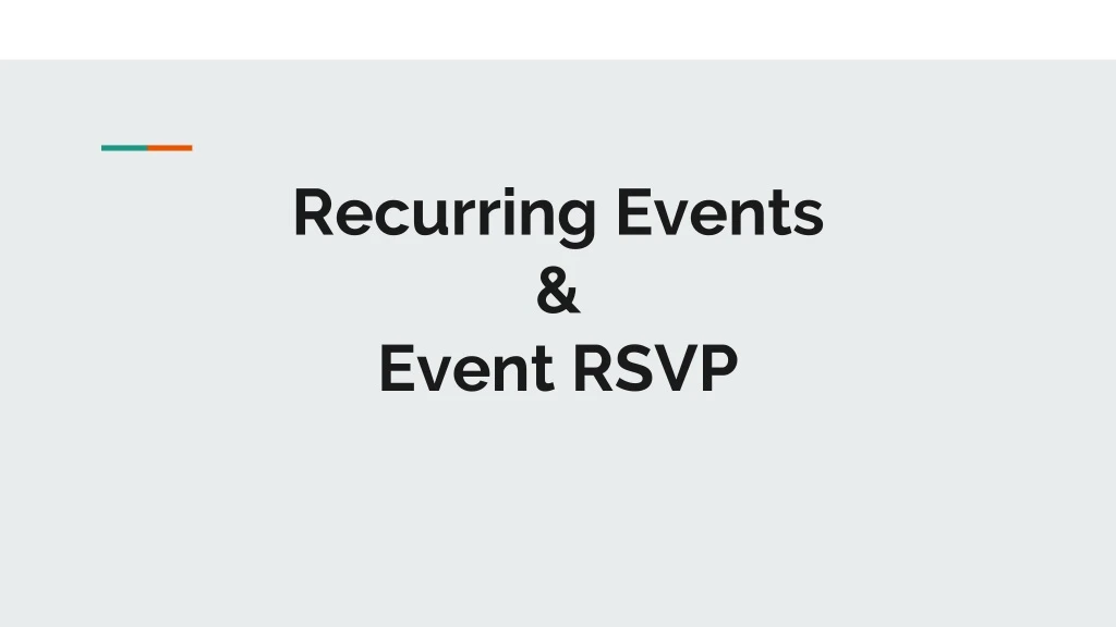 recurring events event rsvp