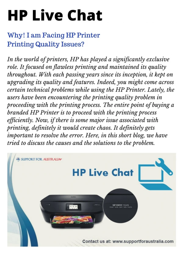HP Live Chat | HP Live Service for Your Printer Issues