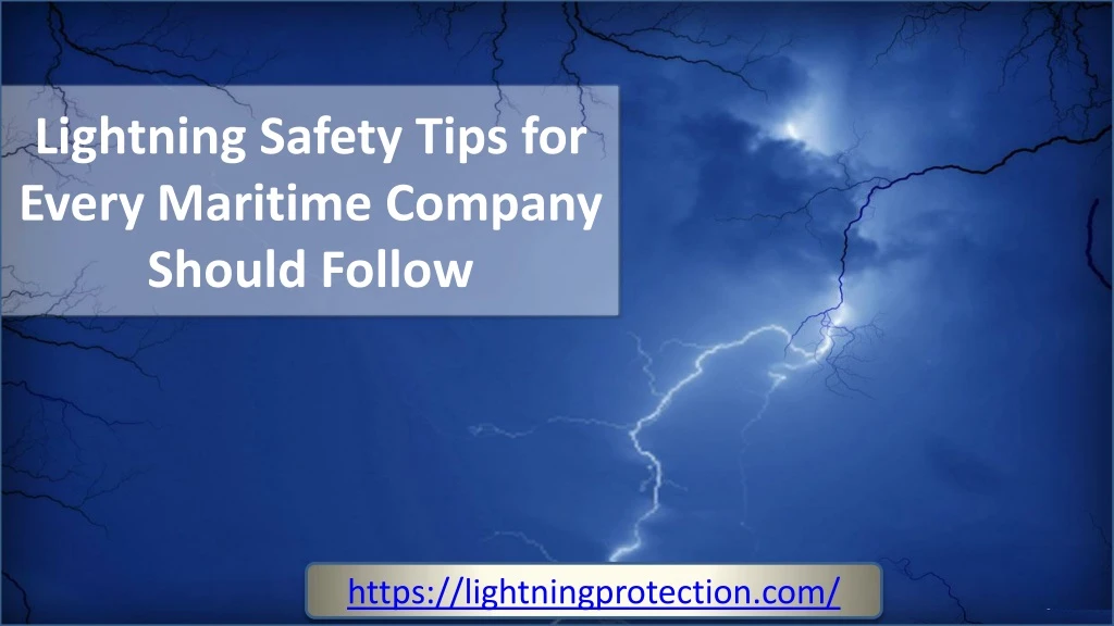 lightning safety tips for every maritime company