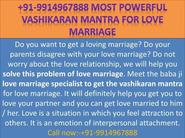 91 9914967888 most powerful vashikaran mantra for love