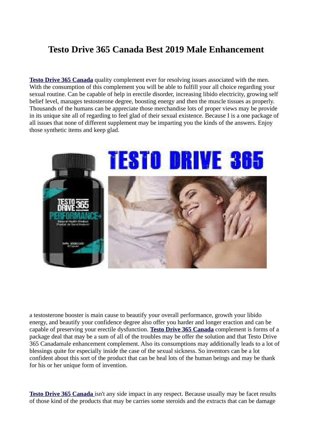 testo drive 365 canada best 2019 male enhancement