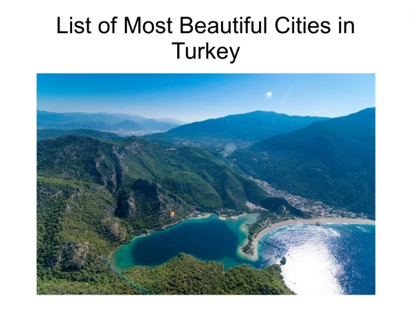 List of Beautiful Cities in Turkey