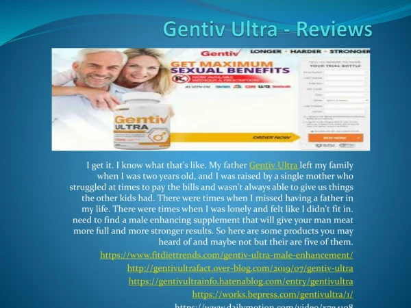 Gentiv Ultra - Best way to Satifies Your Partner