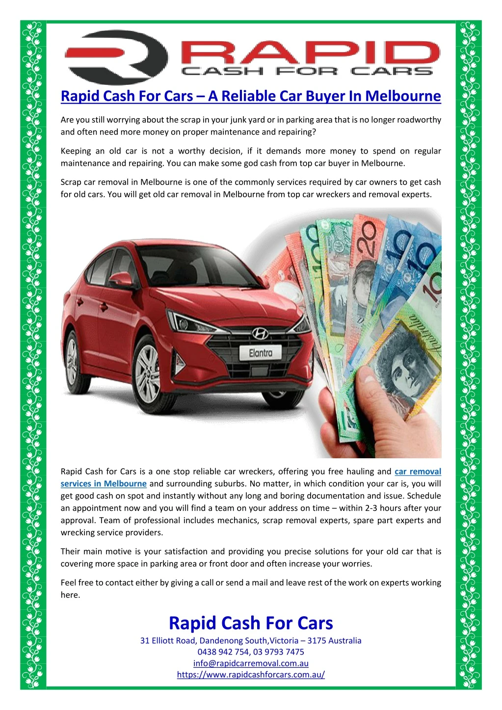 rapid cash for cars a reliable car buyer