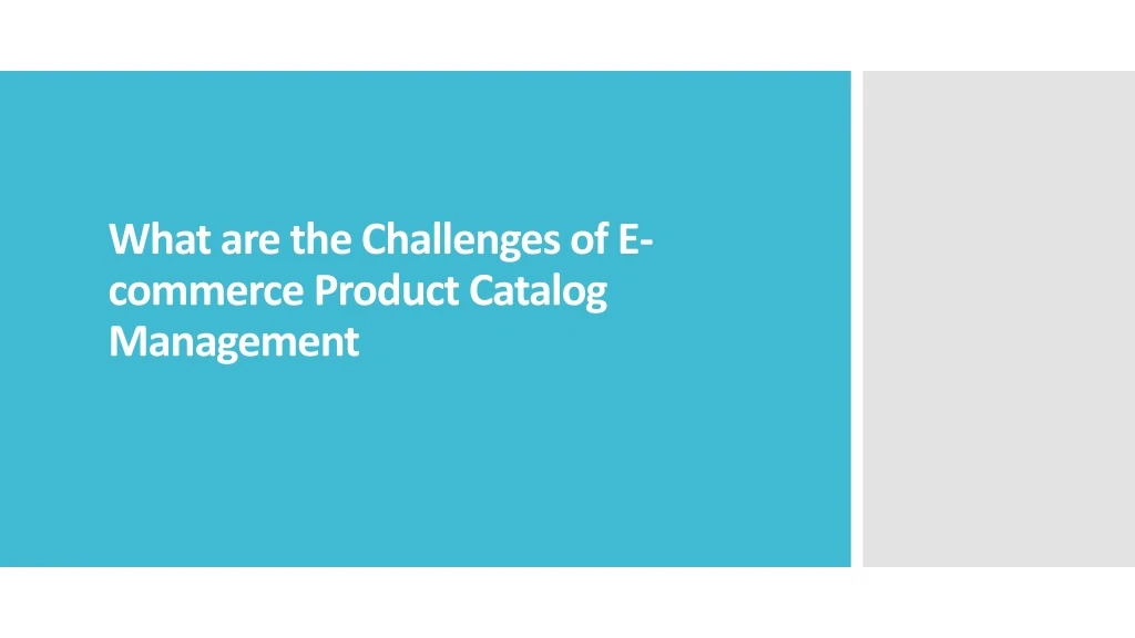 what are the challenges of e commerce product catalog management