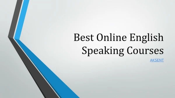 Best Online English Speaking Courses