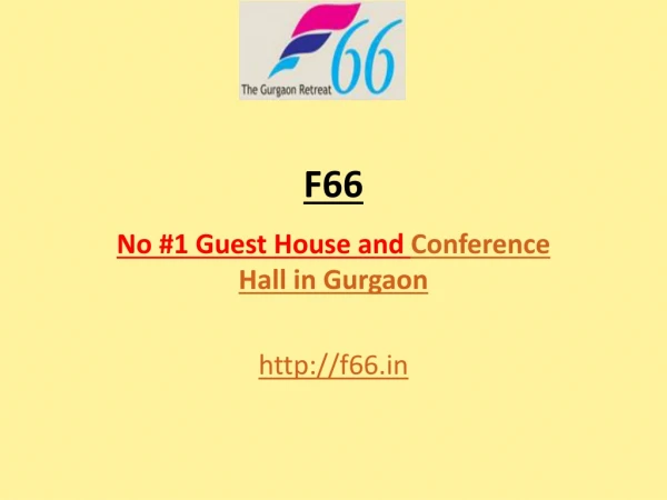 F66 - The Venue conference and Conference hall in Gurgaon