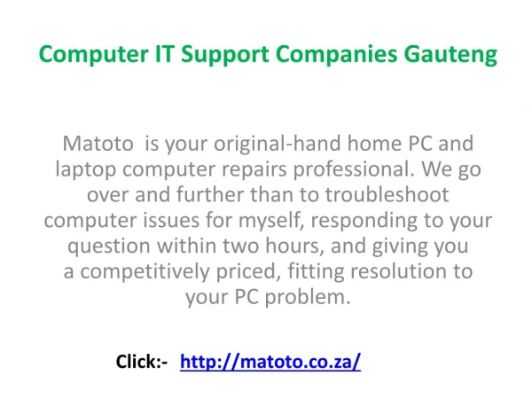 Computer Repair Company Gauteng Is The Nearest Your at Location